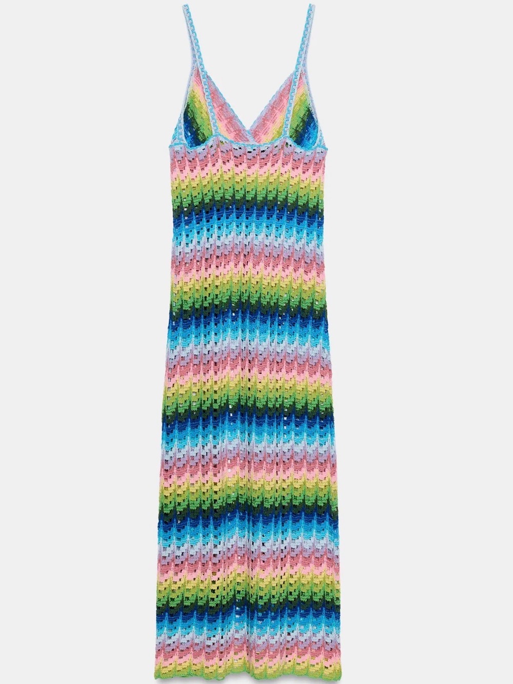 Zara Multicolor Crochet Maxi Dress - Picture 4 of 7
